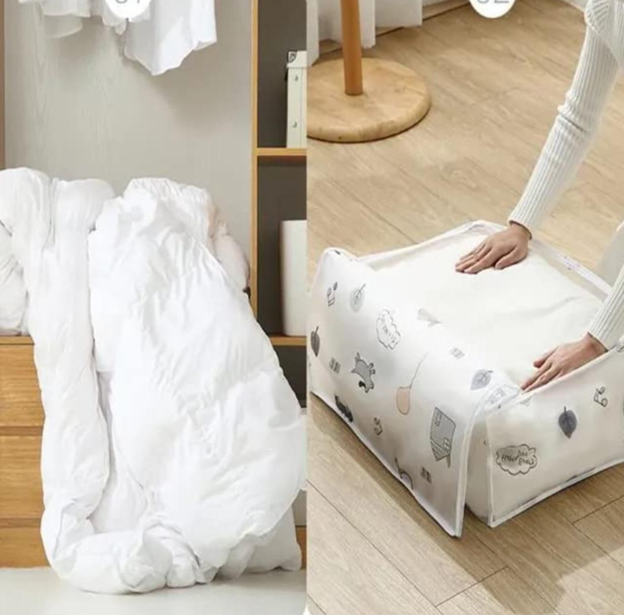 Blanket Storage Bag Under-Bed Quilt Clothes Storage Bag
