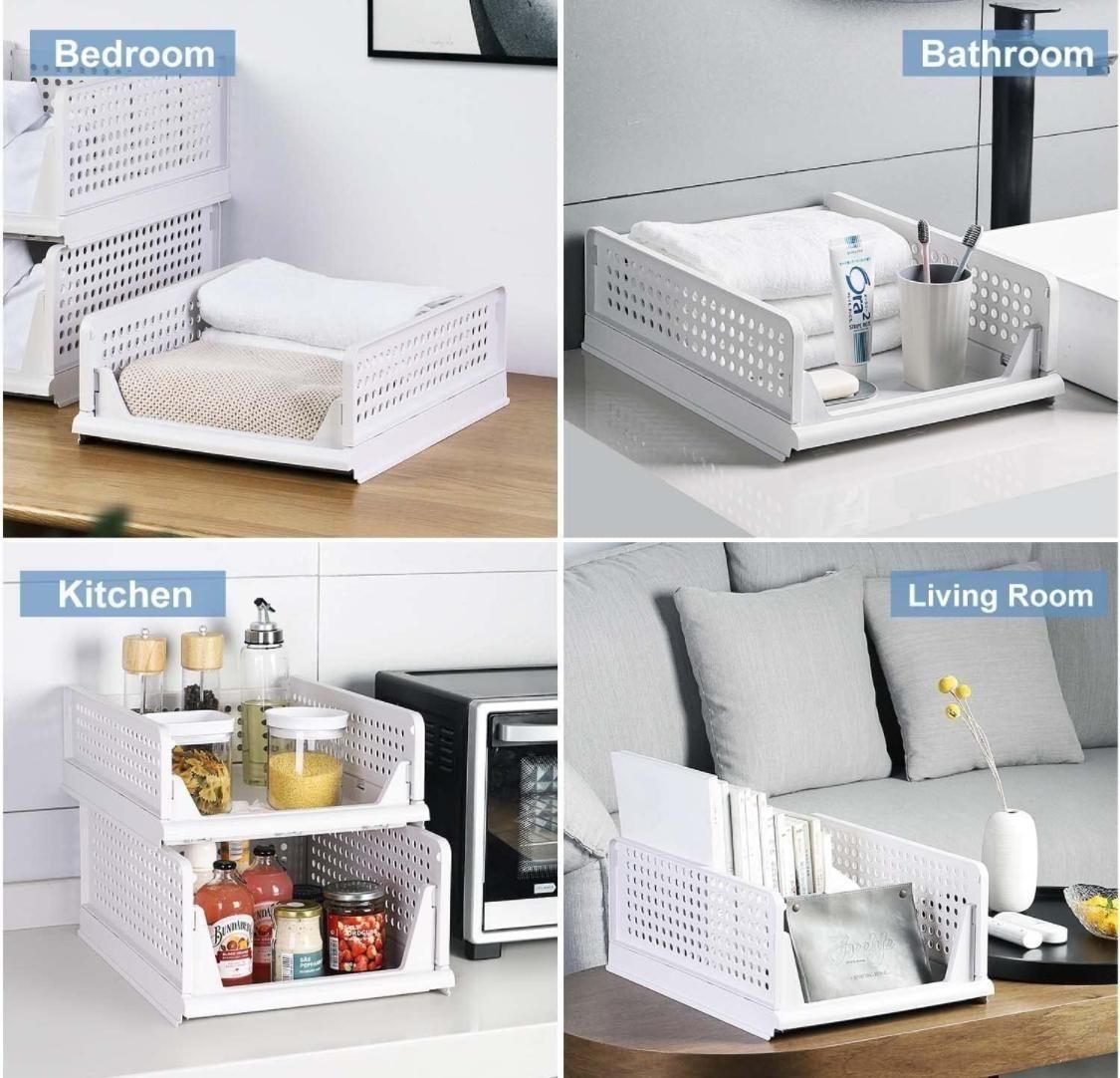 Multipurpose Foldable Stackable Wardrobe Cupboard Organizer for Clothes
