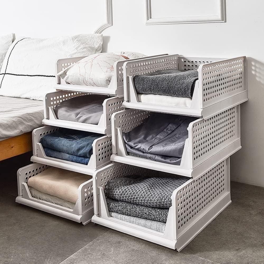 Multipurpose Foldable Stackable Wardrobe Cupboard Organizer for Clothes