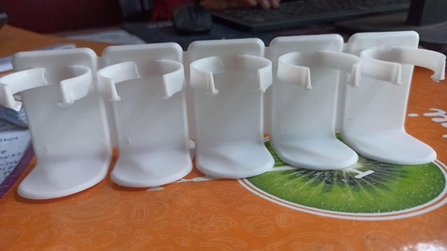 5 Grid Plastic Cosmetic Organiser No Punching Cuttable Storage Holder