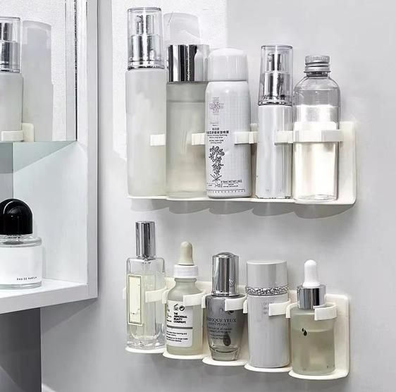 5 Grid Plastic Cosmetic Organiser No Punching Cuttable Storage Holder