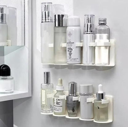 5 Grid Plastic Cosmetic Organiser No Punching Cuttable Storage Holder